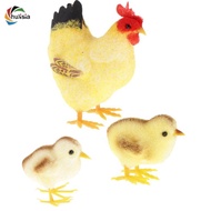 [chulisia] Artificial Chicken Statue Farm Animals Figurines Garden Hen Ornament  Decor