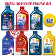 ⟦ SHELL ⟧ ADVANCE 4T AX5 15W40 AX7 10W40 15W50 AX3 SAE40 LONG RIDE 1L / 1.2L POWER Engine Oil Miyak 
