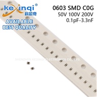 (5-50pcs) 0603 Capacitor  SMD 50V 100V 200V C0G Capacitor 0.1pF 0.25pF 1pF 2.2pF 3.6pF 4.7pF 5.1pF 1