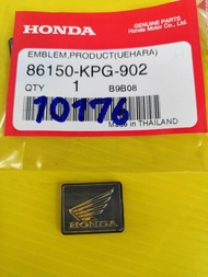 Logo​Honda. ตราฮอนด้า  โลโก้ปีกนกHonda แท้เบิกศูนย์​Honda​  มีกาวในตัว  86150-KPG-902.