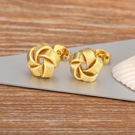 Fashion entangled hollow geometric gold-plated earrings for women's jewelry accessories