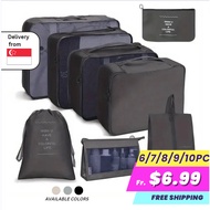 🔥Travel Organiser 10/9/8Pcs Packing Cubes Bag Organizer Clothes vacuum bag Luggage organiser Toiletries Shoe