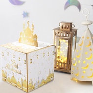 Black Gold Id Mubarak Money Box For 30 Sheets Cash Pull Surprise Ramadhan Kareem Gift Box Diy Money 