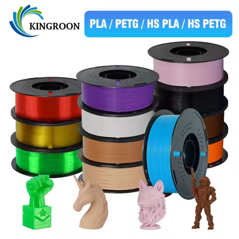 KINGROON High Speed PETG 3D Filament PLA/PETG 5KG 3D Printing Filament 1.75mm 100% Neatly Wound HS F