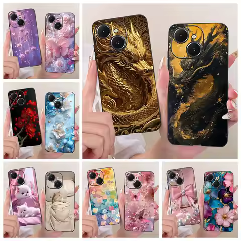 For Tecno Spark 40 Case Spark 40C Cool Dragon Painted Cover Soft Silicone Case For Tecno Spark 40 Pr