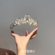 圣诞公主过年王冠锆石皇冠结婚水钻婚纱轻奢十八岁生日巴洛克发饰2026/5/23 Christmas Princess New Year Crown Zircon Crown Wedding Rhine