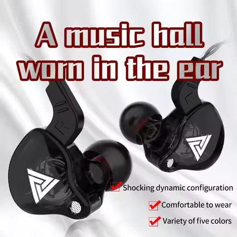 Original QKZ AK6 In Ear Earphone 6 Dynamic Driver Unit Headphone With Mic Stereo Sports HIFI Subwoof
