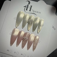 [2H-046]Cat Eye Nailbox Yellow Jelly Gray, Pink