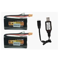 7.4V 2000mAh Lipo Battery for Huina 580 550 583 582 RC Excavator RC Vehicles RC Truck 2 Pack with US