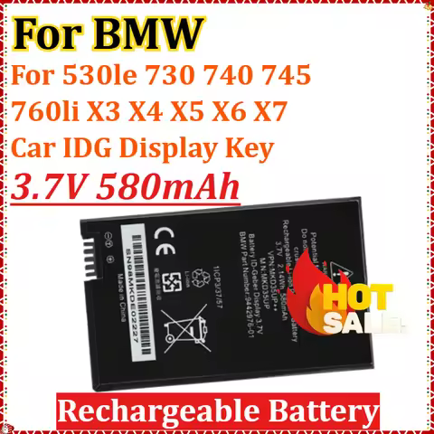 3.7V 580mAh Remote Key Battery MKD35UP++ for BMW 530le 730 740 745 760li X3 X4 X5 X6 X7 Car IDG Disp
