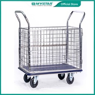 MYSTAR Hand Truck Trolley 90 x 61 x 86 cm up to 300Kg Load Capacity 5"Castor MM307 Trolley with NETT