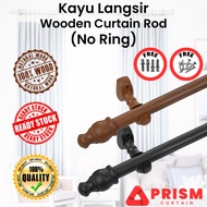Kayu Langsir (No Ring) Wooden Curtain Rod Langsir Batang Langsir Kayu 28mm