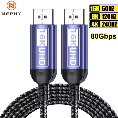 16K 60HZ 8K 120HZ DP 2.1 Cable For TV PC Computer Monitor Display port Adapter 1M 2M 3M 5M Long HDR 