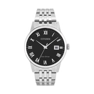 Citizen Mens Regular Stainless Steel Bracelet  and Black dial watch - Eco-Drive - AW1230-51E