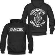 Casual Sons Of Anarchy Samcro Double Sided Pull- Over Hoodieshirt M-3XL