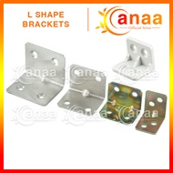 ANAA PVC L Shape Stainless Steel Bracket Metal Drawer Kitchen Cabinet Shelving Laci Kabinet Plastic L 100pcs