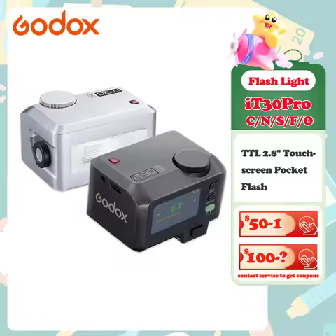 Godox iT30Pro 2.8" Touchscreen Pocket Flash TTL Auto-Exposure 2.4G Wireless on Camera Flash for Cano