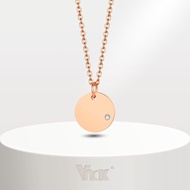 Vnox Necklace Kwintas Necklace Kwintas circle round Disc coin tag bridesmaids wedding gift Stainless