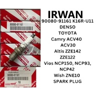 Toyota 100%original spark plug ee80/ee90/ae92/ae101/seg/vios/altis/wish K16r-u11【90080-91161】1pc