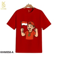 KAUNIX CHILDREN'S T-shirt (KHM058-A) August 2025 Indonesian Independence Day T-shirt Indonesian Inde