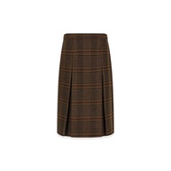 Saint Laurent Women's Prince Of Wales Skirt Brown Unused
