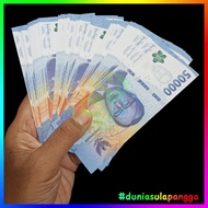 100 lembar mainan uang 50K mirip asli kertas glossy PREMIUM