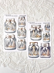 聖誕玻璃罐貼紙