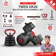 Dumbbell Set TWEN 20KG DS20 DS20K DK20 Barbell Kettlebell Set Adjustable Dumbbell Gym Fitness Sports