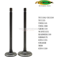 MOTORCYCLE ENGINE INTAKE &amp; EXHAUST VALVE MEHOL TMX155 TC125 LIFAN125 MIO WAVE125 BEAT BARAKO ETC