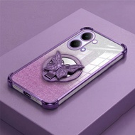 Vivo Y05 Case Y11D Glitter Anti-Crack Holder/ Butterfly MirrorRing