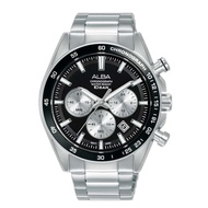 ALBA Men Chronograph Stainless Steel Date Watch VD53-X400THCBLK