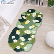 Nordic 3D Lawn Moss Rugs Carpet Fluffy Green Forest Irregular Floor Mat Soft Three-Dimensional Flock
