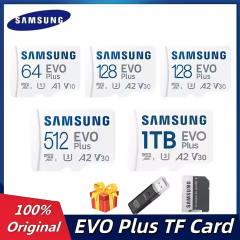 Original Samsung EVO Plus Micro SD 1TB 512GB 256GB 128GB 64GB U3 V30 A2 Memory Card Speed up to 130M