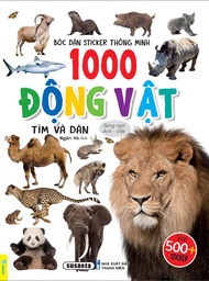 Sách - Bóc Dán Sticker Thông Minh 1000 Động Vật - Tìm Và Dán (Song Ngữ Anh Việt) - ndbooks