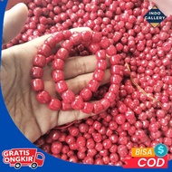 Gelang Batu Marjan Merah Super Tabung