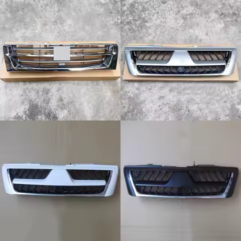 Car Grille for Mitsubishi Pajero V73 V75 V77 2000 2001 2002 Modified Chrome Black White Silver Radia