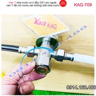 T chia nước van khóa giảm áp KAG-T09 cao cấp van T chia nước bồn cầu và vòi xịt T nối nước vòi xịt s