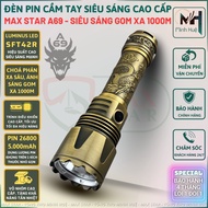 MAX STAR A69 super bright handheld flashlight, high quality 26800 battery, waterproof, fast charging