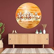 Done With Love Store Seven Horses Vastu Painting For Wall Decoration Big Large Size 7 horse Vastu Fr