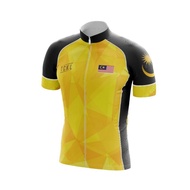 New Malaysia Cycling Jersey Yellow Short Sleeve Bicycle Bike Clothing MTB Downhill Jersey Racing Sport Wear