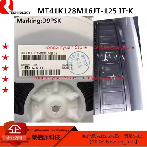 5Pcs/lot MT41K128M16JT-125 IT:K MT41K128M16JT-125IT:K Marking:D9PSK MT41K128M16JT BGA memory chip Or