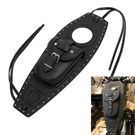 POSSBAY Motorcycle Front Black Leather Oil Fuel Tank Cover Storage Bag For Harley Sportster Iron XL 