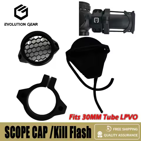 EvolutionGear Scope Cap PRO /Kill Flash Fits for Most of 30mm Tube Scope LPVO VUDU, TANGO6T, RZHD Hu