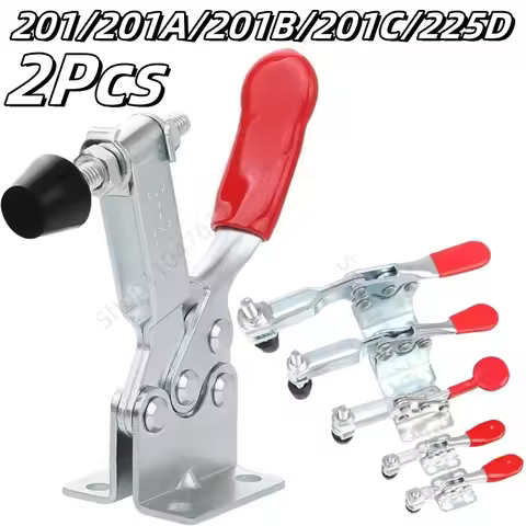 2Pcs Quick Release Horizontal Clamps Locking Lever Fastener Hand Tool Woodworking Clip GH-201/201A/2