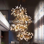 Lampu Gantung Modern Void Hias Bunga Dekorasi Ruang Hall Mewah 80289