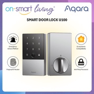 【FREE NFC CARD and E1 Hub】AQARA Smart Door Lock U100 (FREE Installation) - Wooden Door and Metal Gat
