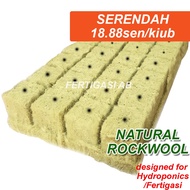 Limited PROMO SET 48 kiub Hydroponic NATURAL Rockwool Hidroponik Semai Benih 3cmx3cmx4cm Rock Wool H