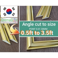 sudah siap potong korea gold wainscoting/point s-01 30mm/pre angle cut/Emas wainscoting/Gremag/PVC wainscoting