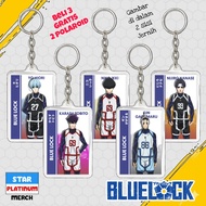 GANTUNGAN Blue Lock Keychain - Blue Lock Keychain - Anime Keychain - Karasu Tabito Keychain - Gin Ga