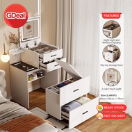 GDeal Modern Dressing Table with LED Mirror Wireless Charging Makeup Vanity Table Large Storage Draw